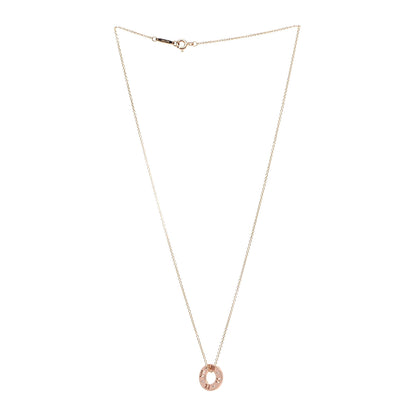 Tiffany 18K Rose Gold Diamond Atlas Pierced Pendant Necklace 2 of 6
