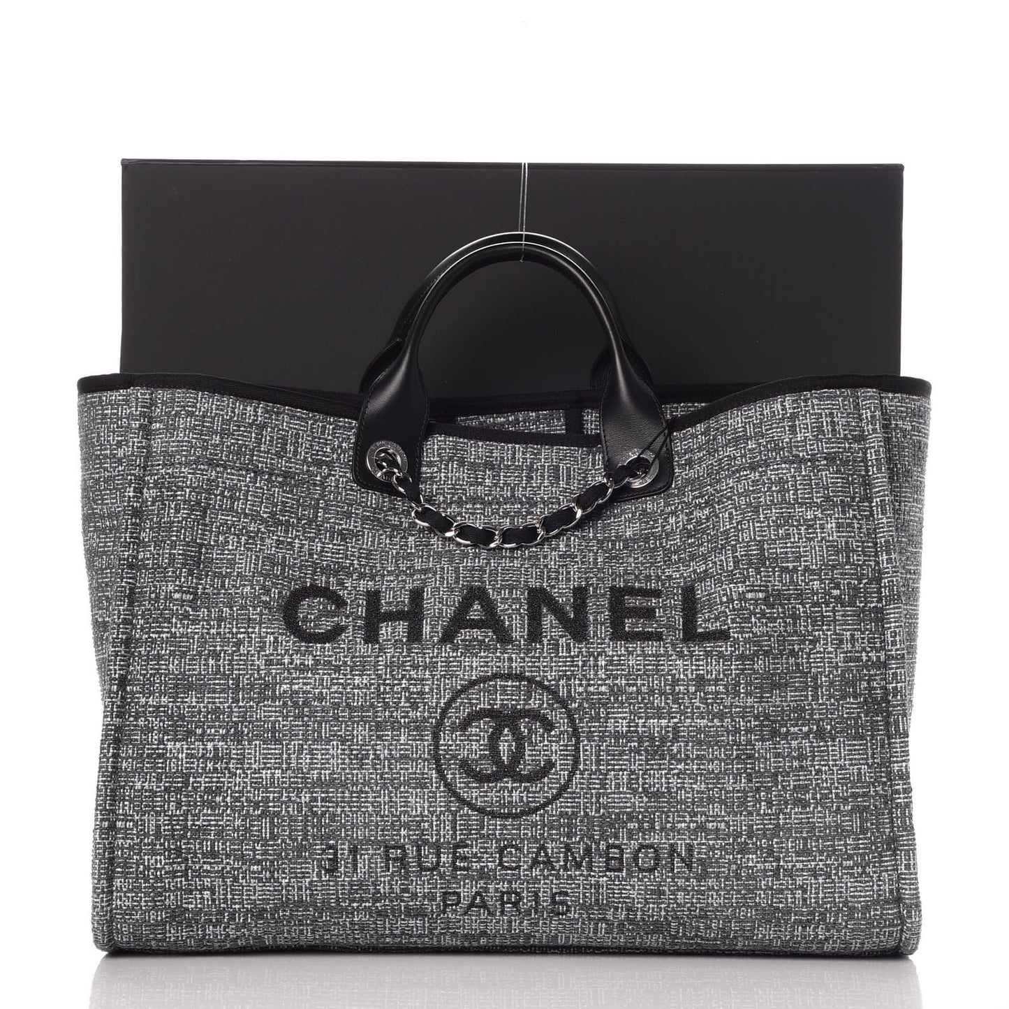 Canvas Large Deauville Tote Charcoal