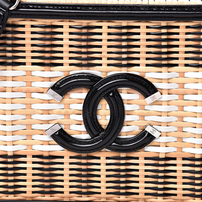 Chanel Raffia Patent Medium CC Filigree Vanity Case Black 9 of 9