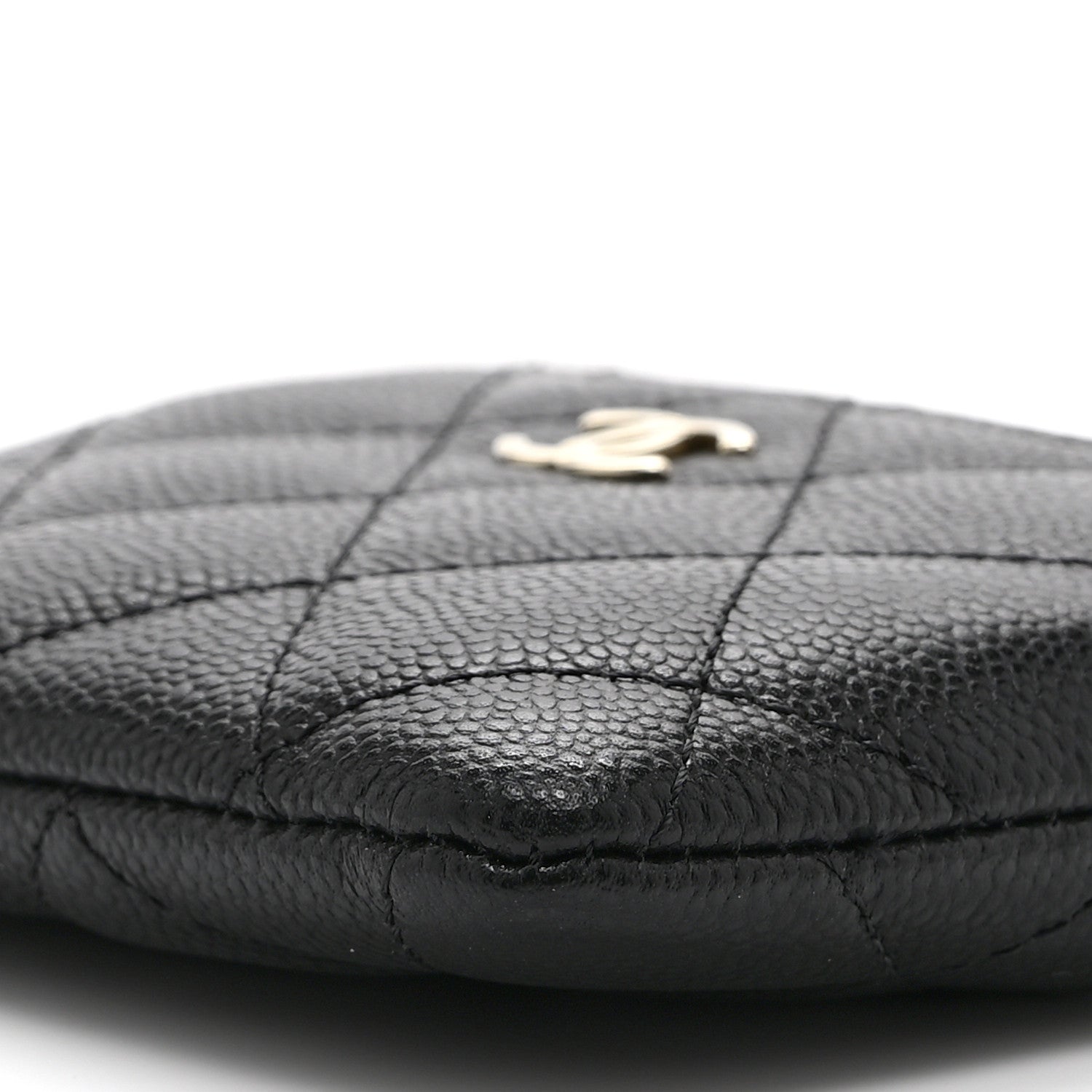 Chanel Caviar Quilted Zip Card Holder Wallet Black 9 of 9