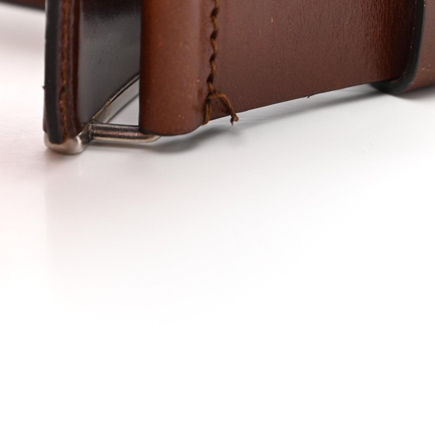 Gucci Calfskin Belt 95 38 Dark Brown 7 of 7