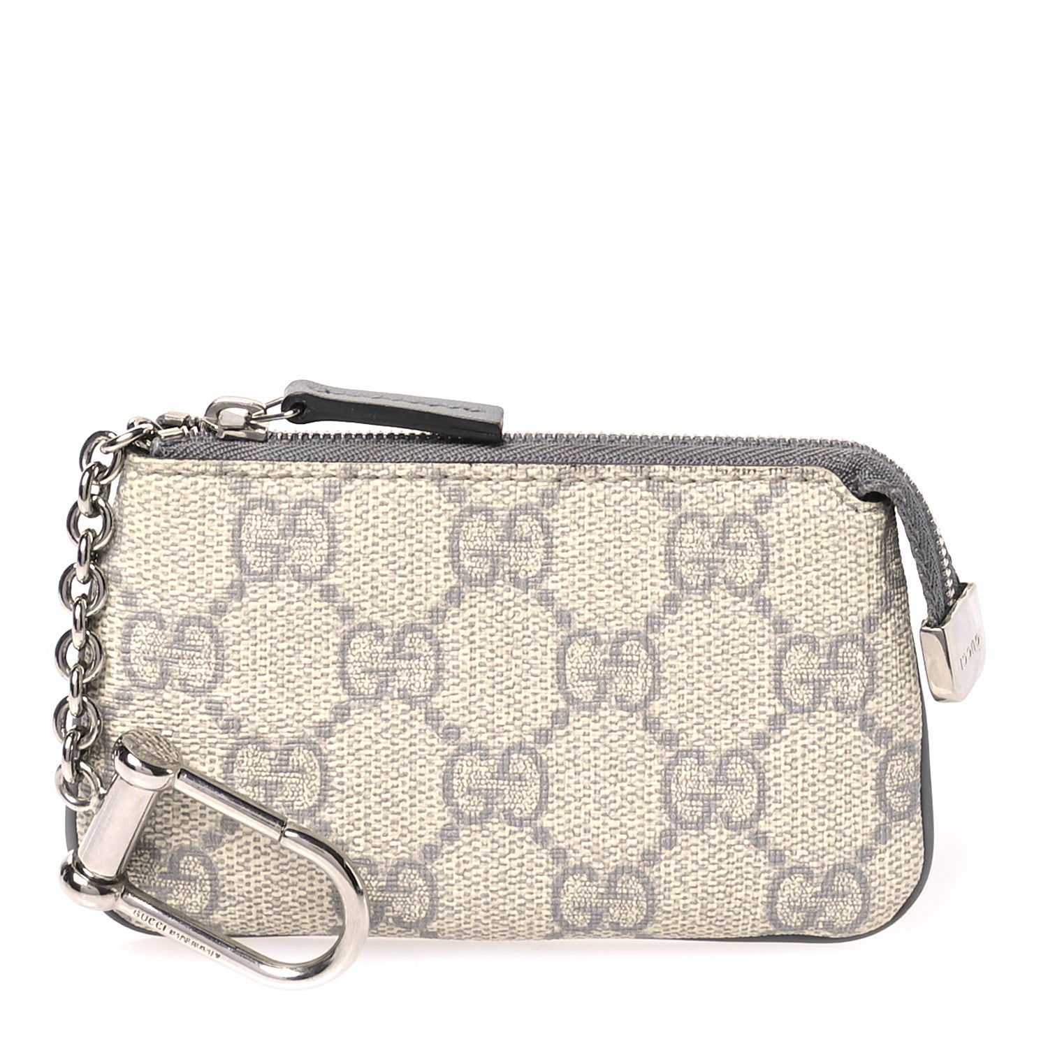 Gucci GG Supreme Monogram Key Case Ecru Grigio 1 of 7