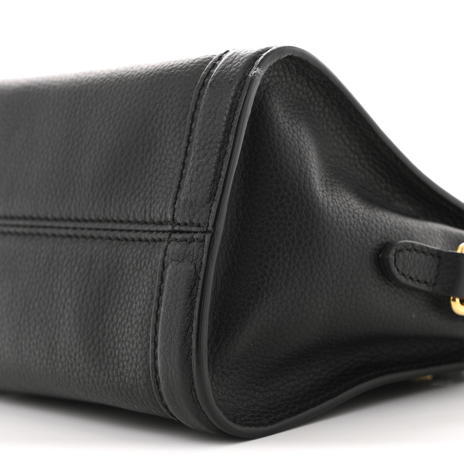 Alexander McQueen Pebbled Calfskin Mini Skull Padlock Zip Around Tote Black 10 of 12