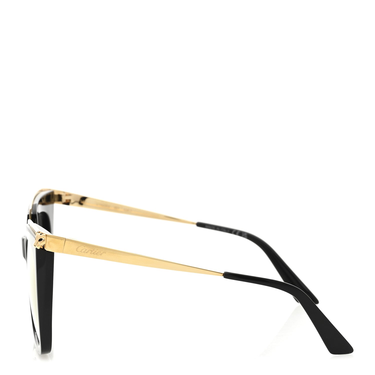 Cartier Acetate Panthere Cartier Sunglasses CT0030S Gold Black 3 of 8