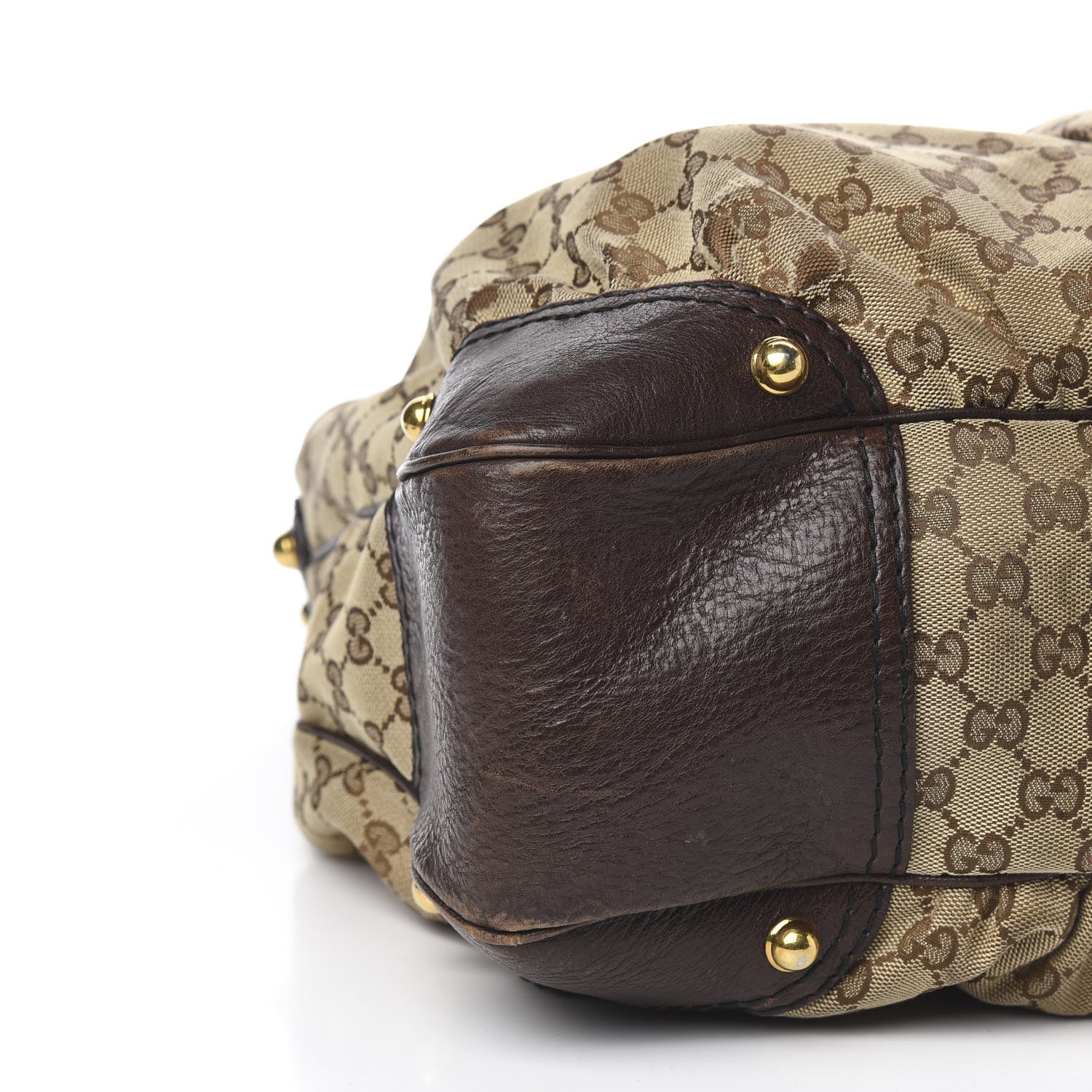 Gucci Monogram Large Jockey Hobo Dark Brown 8 of 11