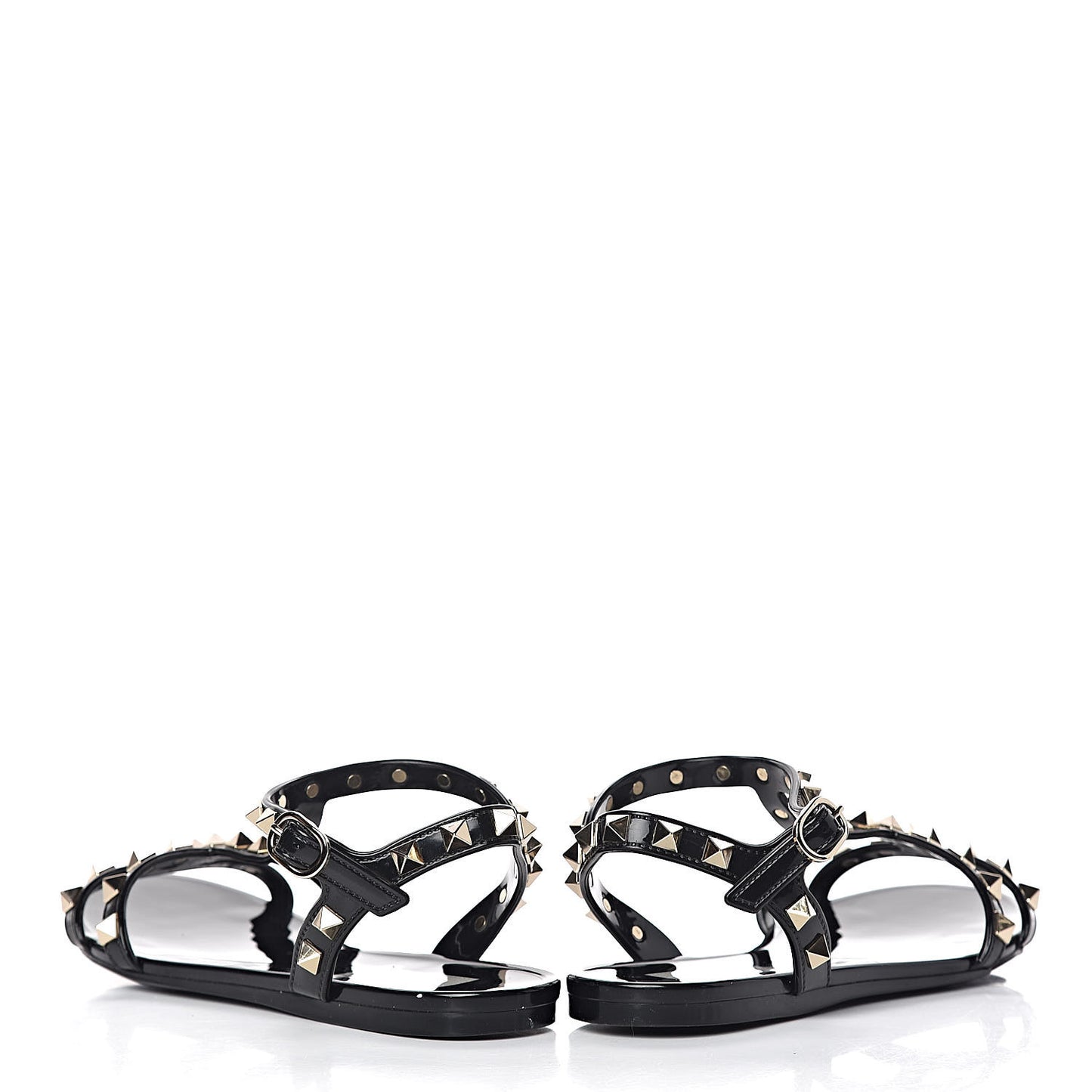 PVC Jelly Rockstud Caged Sandals 35 Black