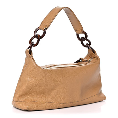 Chanel Caviar CC Wood Chain Hobo Maize 3 of 12
