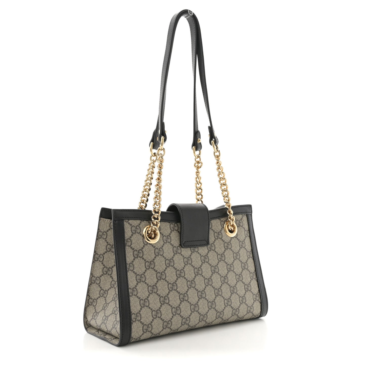GG Supreme Monogram Small Padlock Tote Black