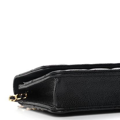 Chanel Caviar Quilted Wallet On Chain WOC Black 10 of 12