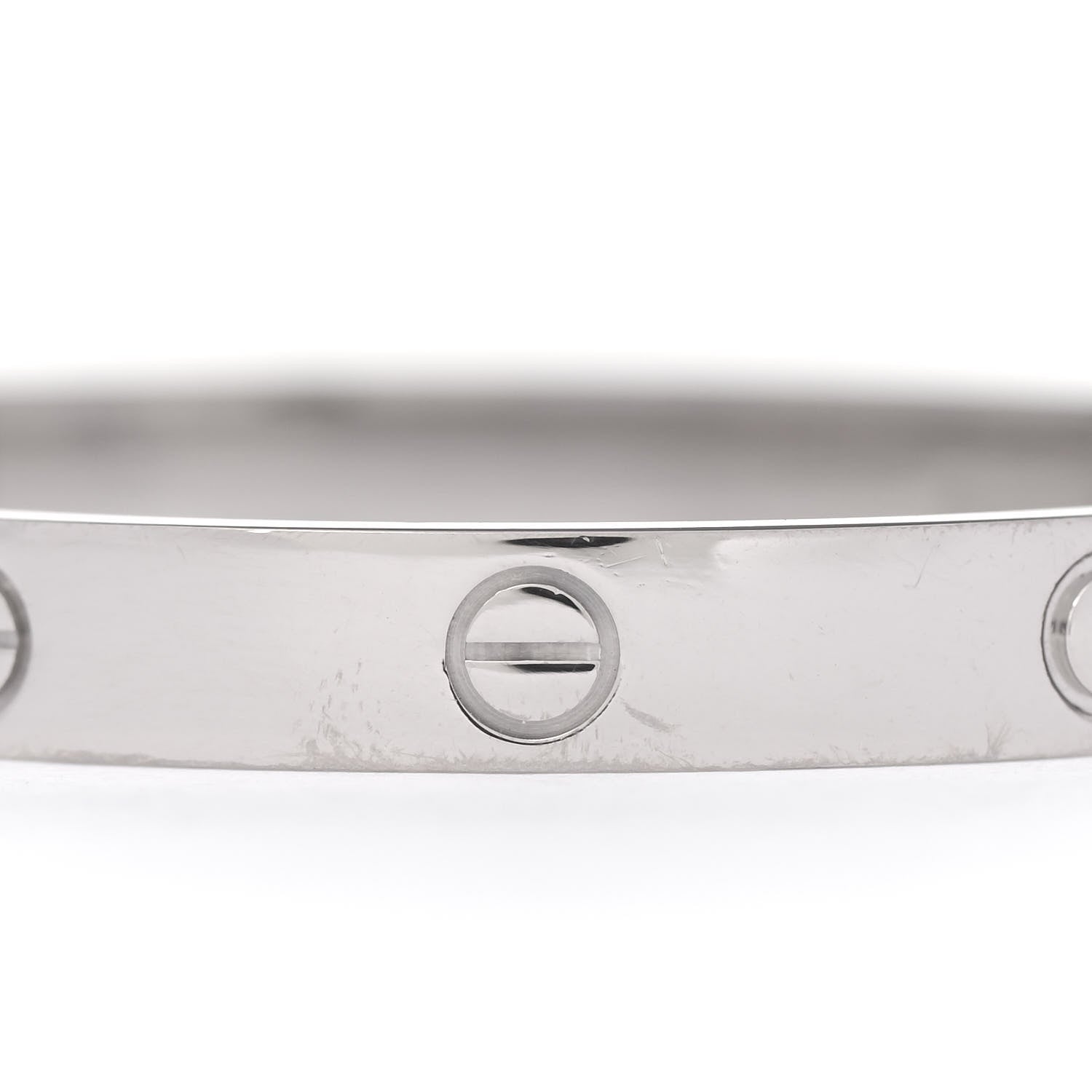 Cartier 18K White Gold LOVE Bracelet 18 7 of 8