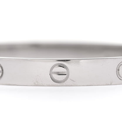 Cartier 18K White Gold LOVE Bracelet 18 7 of 8