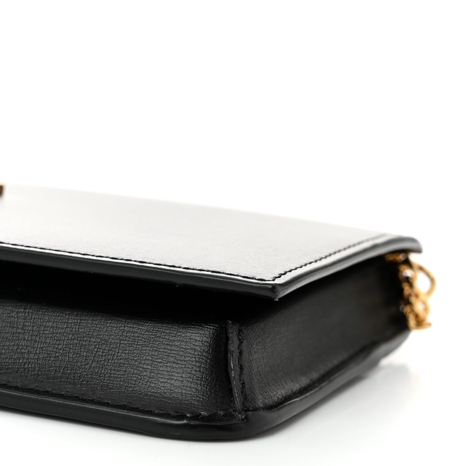 Saint Laurent Smooth Calfskin Monogram Phone Holder Crossbody Black 9 of 10