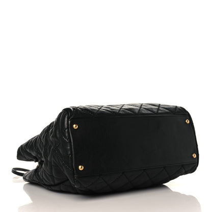 Chanel Calfskin Quilted Large Retro Chain Tote Black 4 of 10