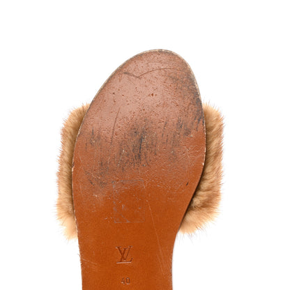 Louis Vuitton Mink Fur Lock It Flat Mule 40 Beige 10 of 14