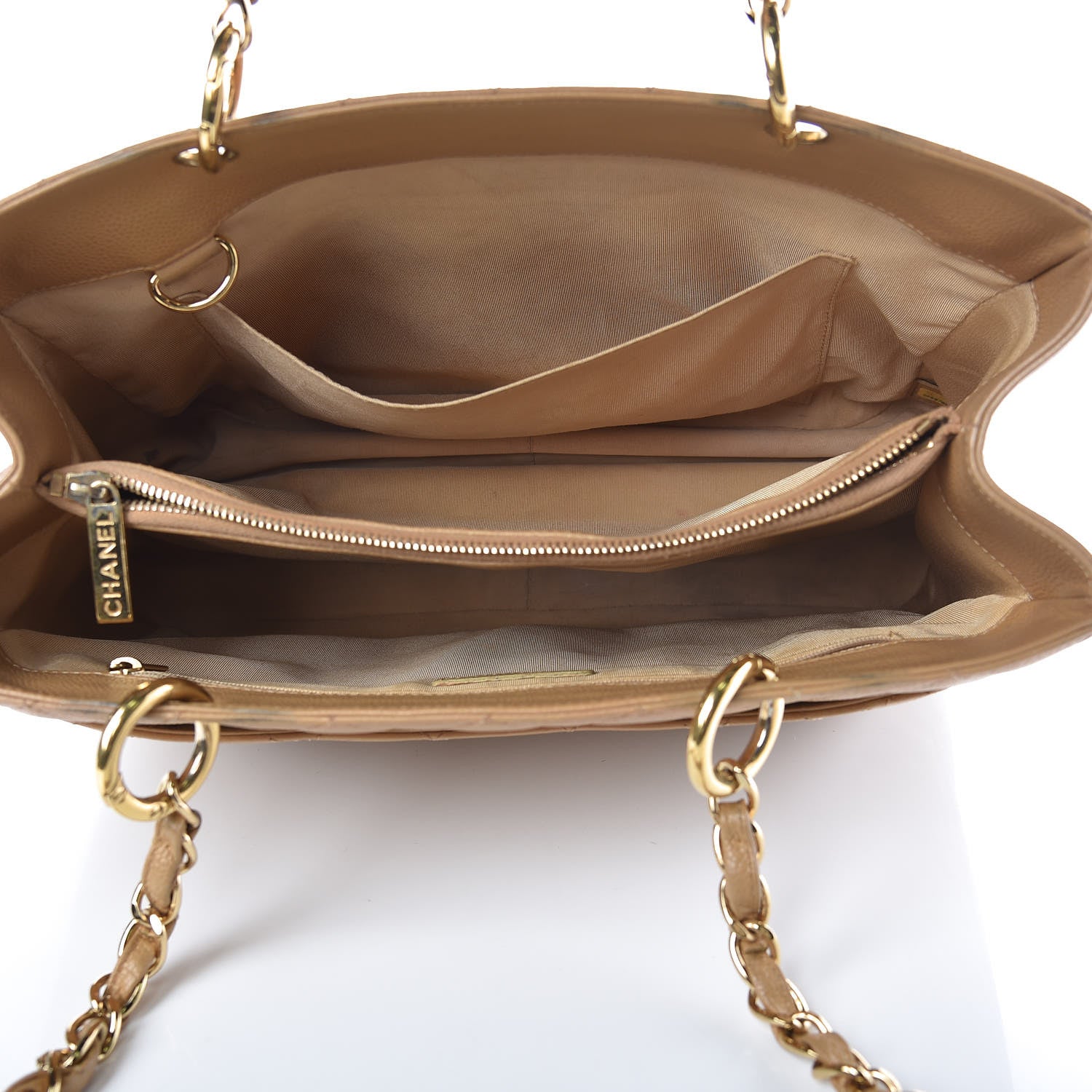 Chanel Caviar Quilted Grand Shopping Tote GST Beige 5 of 15