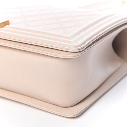 Chanel Calfskin Quilted New Medium Boy Flap Beige Clair 10 of 10