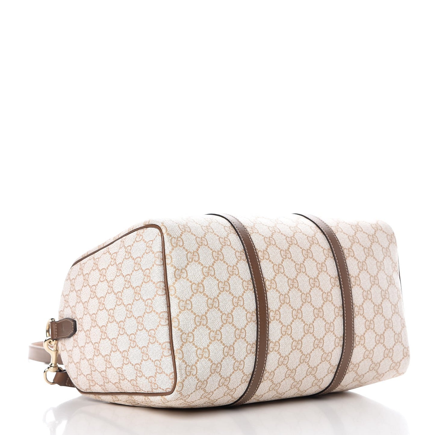 GG Supreme Monogram Calfskin Medium Nice Boston New Mystic White Beige Brown