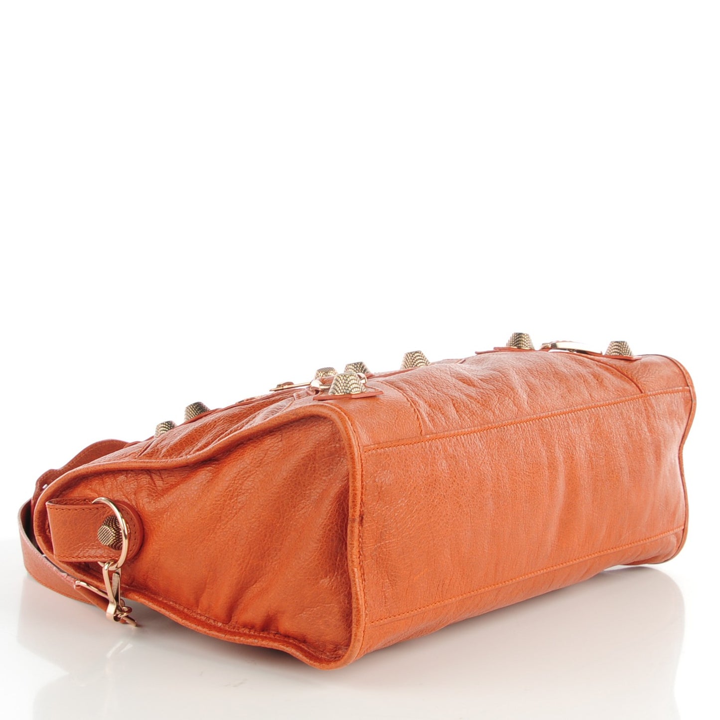 Agneau Giant 21 Rose Gold Hardware City Orange Brulee