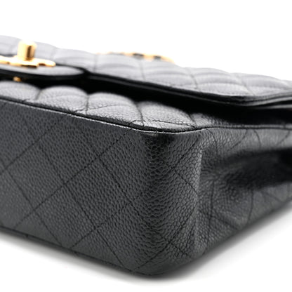 Chanel Caviar Quilted Medium Double Flap Black 10 of 12