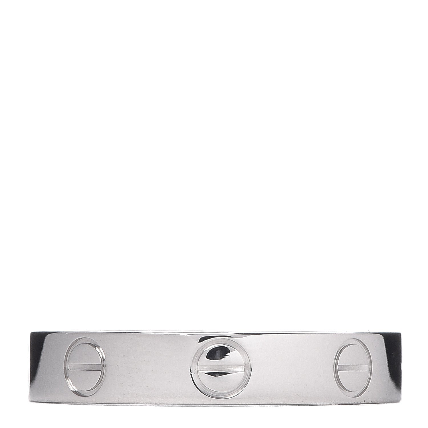 Cartier 18K White Gold 3.5mm LOVE Wedding Band Ring 51 5.75 3 of 4