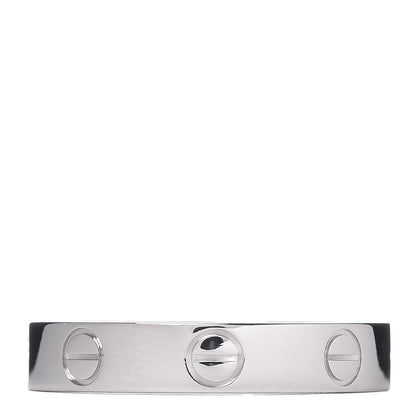 Cartier 18K White Gold 3.5mm LOVE Wedding Band Ring 51 5.75 3 of 4
