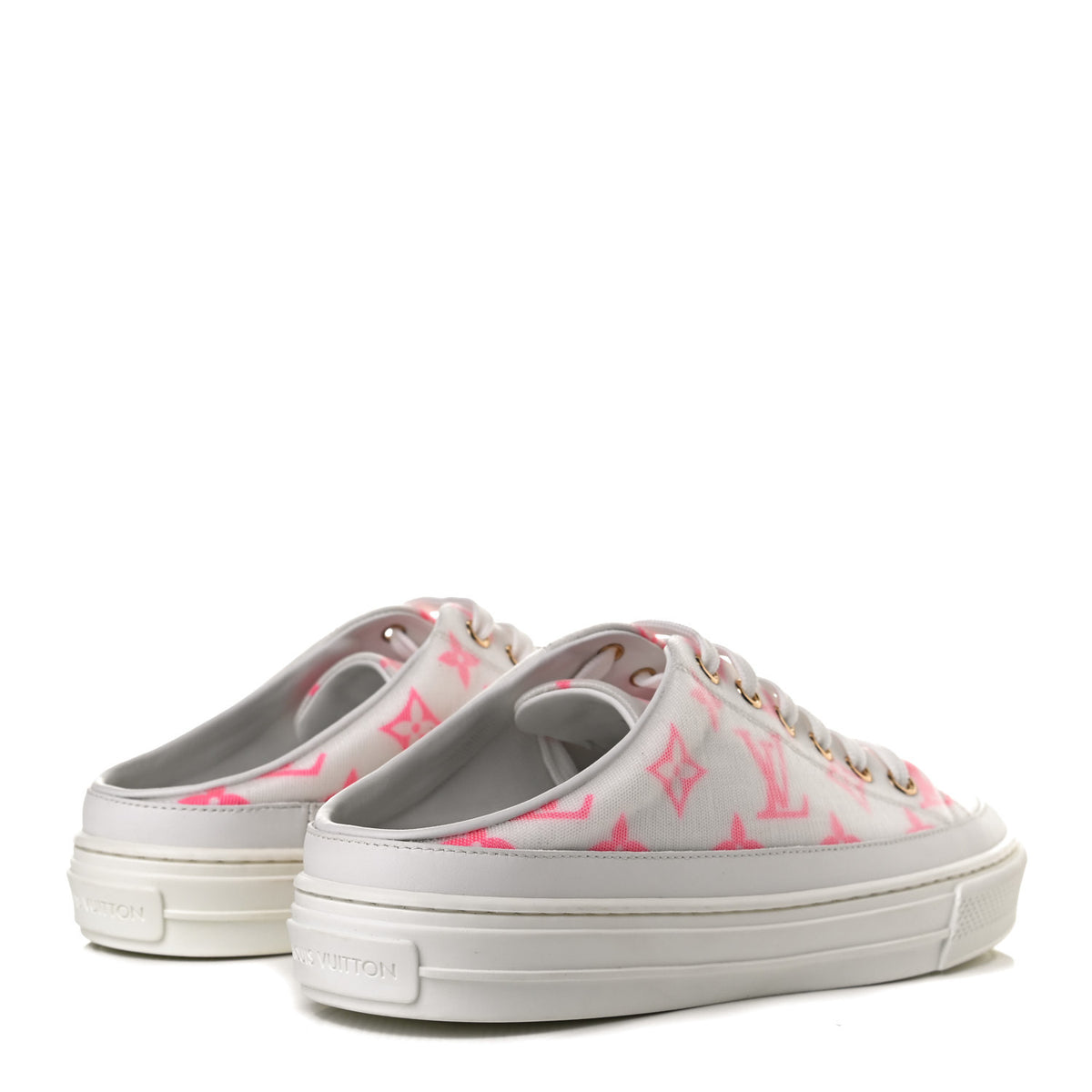 Technical Fabric Monogram Stellar Open Back Sneakers 37 Rose Pop