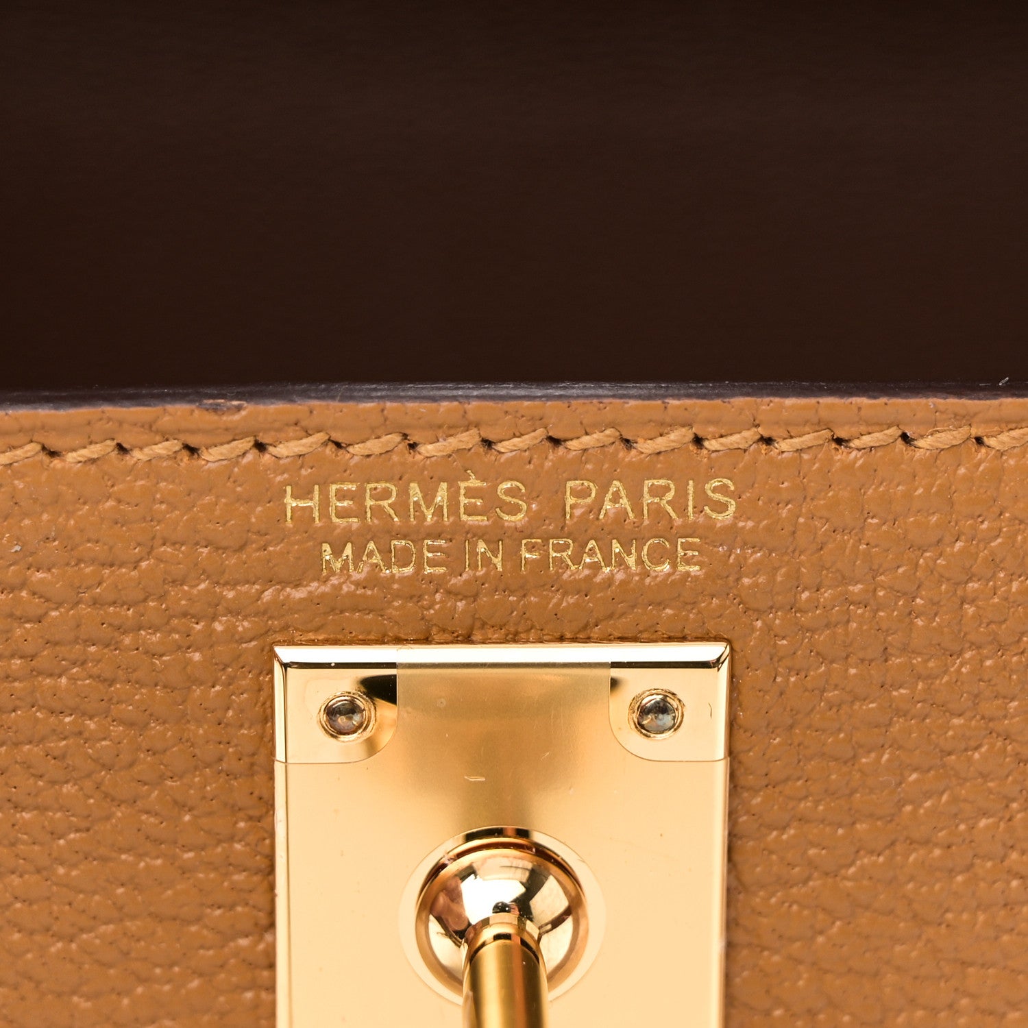 Hermes Chevre Mysore Verso Mini Kelly Sellier 20 Caramel Cacao 6 of 10