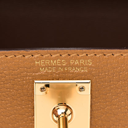 Hermes Chevre Mysore Verso Mini Kelly Sellier 20 Caramel Cacao 6 of 10