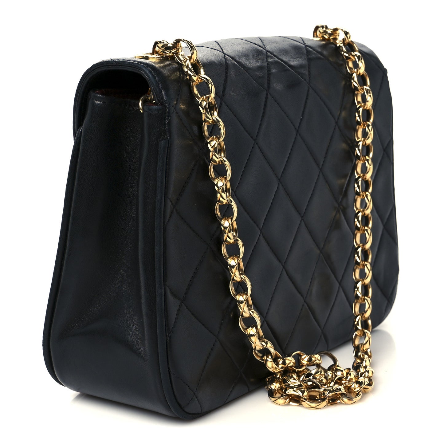 Lambskin Quilted Small Bijoux Flap Black