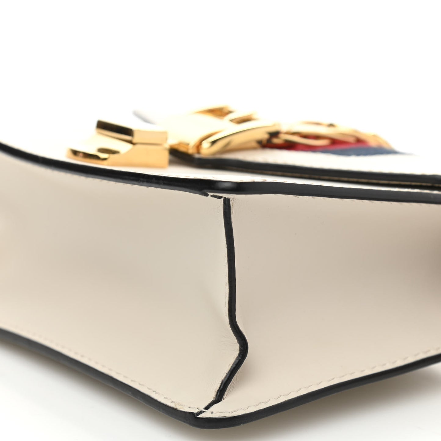 Calfskin Mini Sylvie Chain Shoulder Bag White