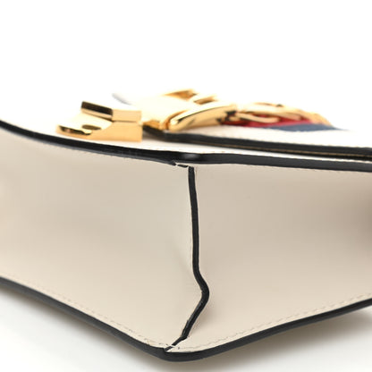 Gucci Calfskin Mini Sylvie Chain Shoulder Bag White 10 of 14