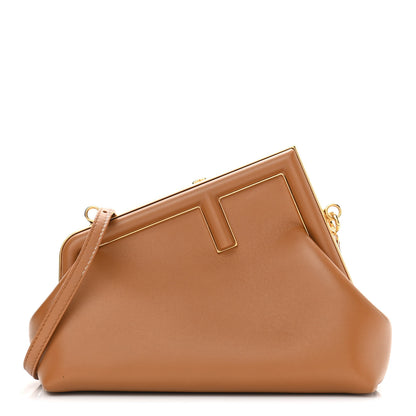 Fendi Shiny Nappa Small Fendi First Caramello 1 of 16