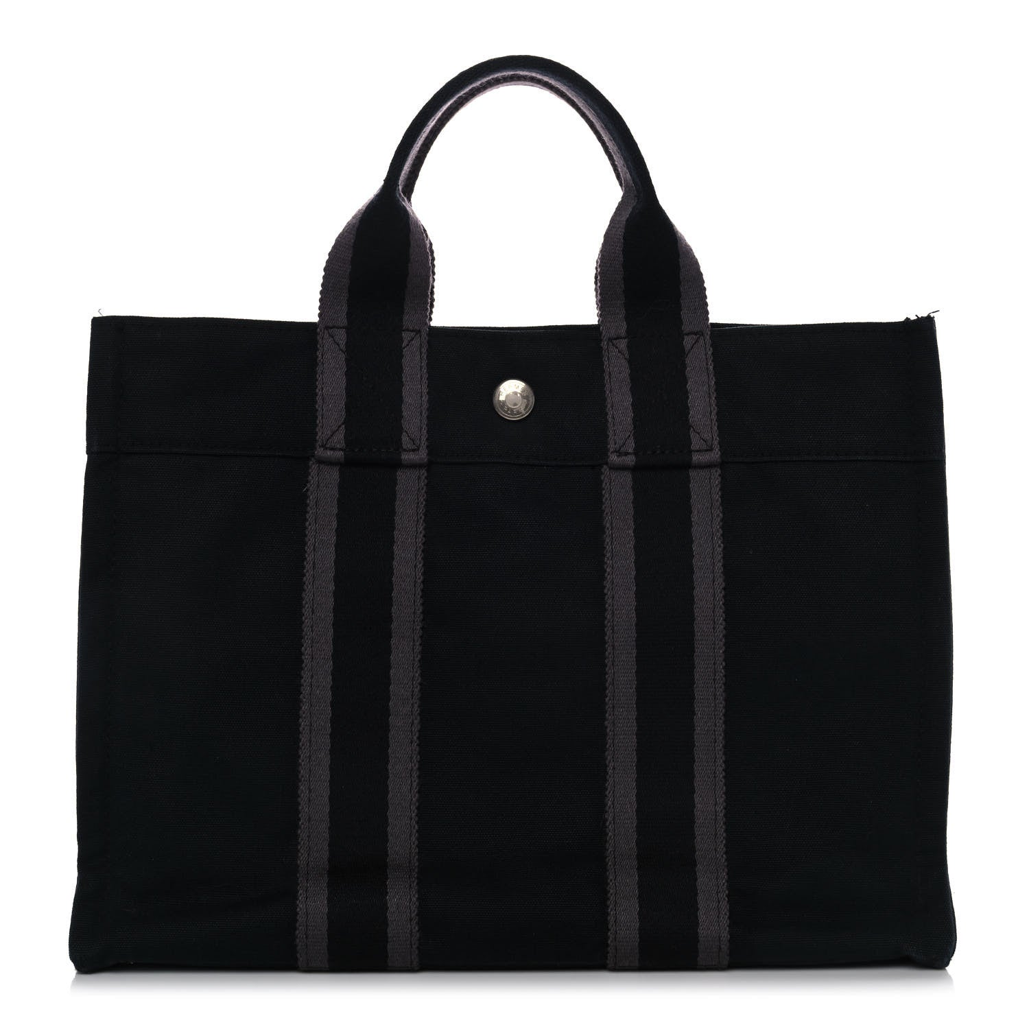 Hermes Canvas Herline PM Tote Black 1 of 10