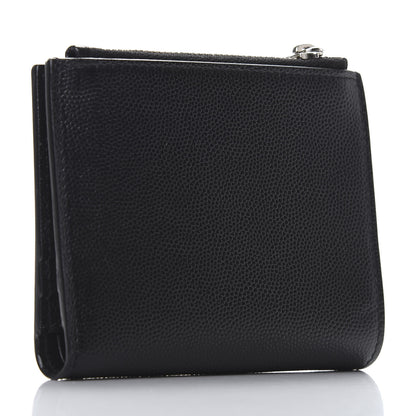 Saint Laurent Grain De Poudre Zippered Card Holder Black 3 of 7