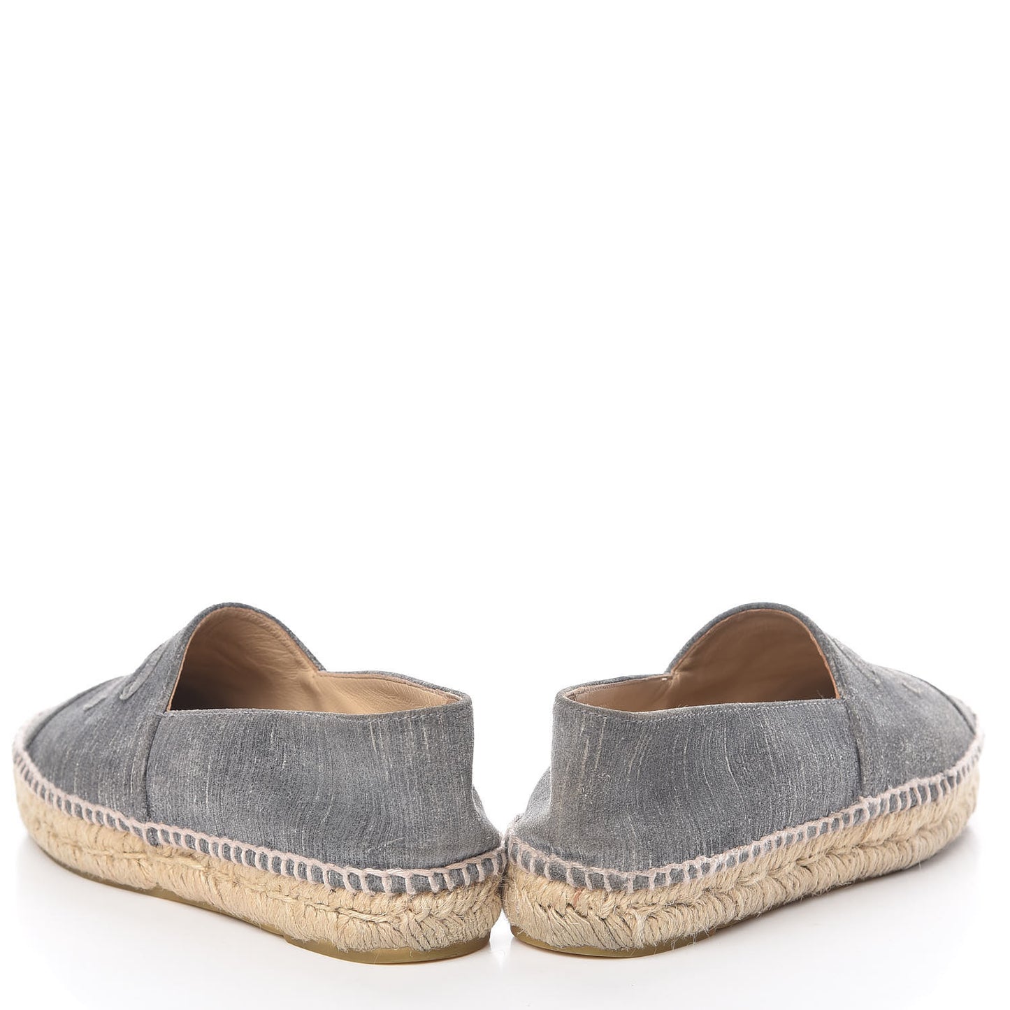 Striated Suede Espadrilles 37 Dark Grey