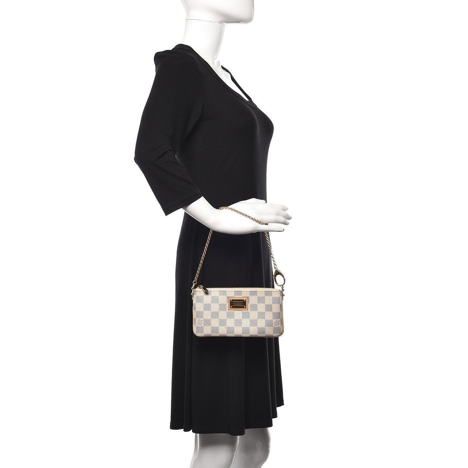 Louis Vuitton Damier Azur Pochette Milla MM 2 of 10