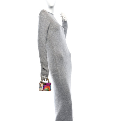 Fendi Nappa Rainbow Inlay Nano Peekaboo Maxi Handle Satchel Azzurro Baby Multicolor 2 of 10