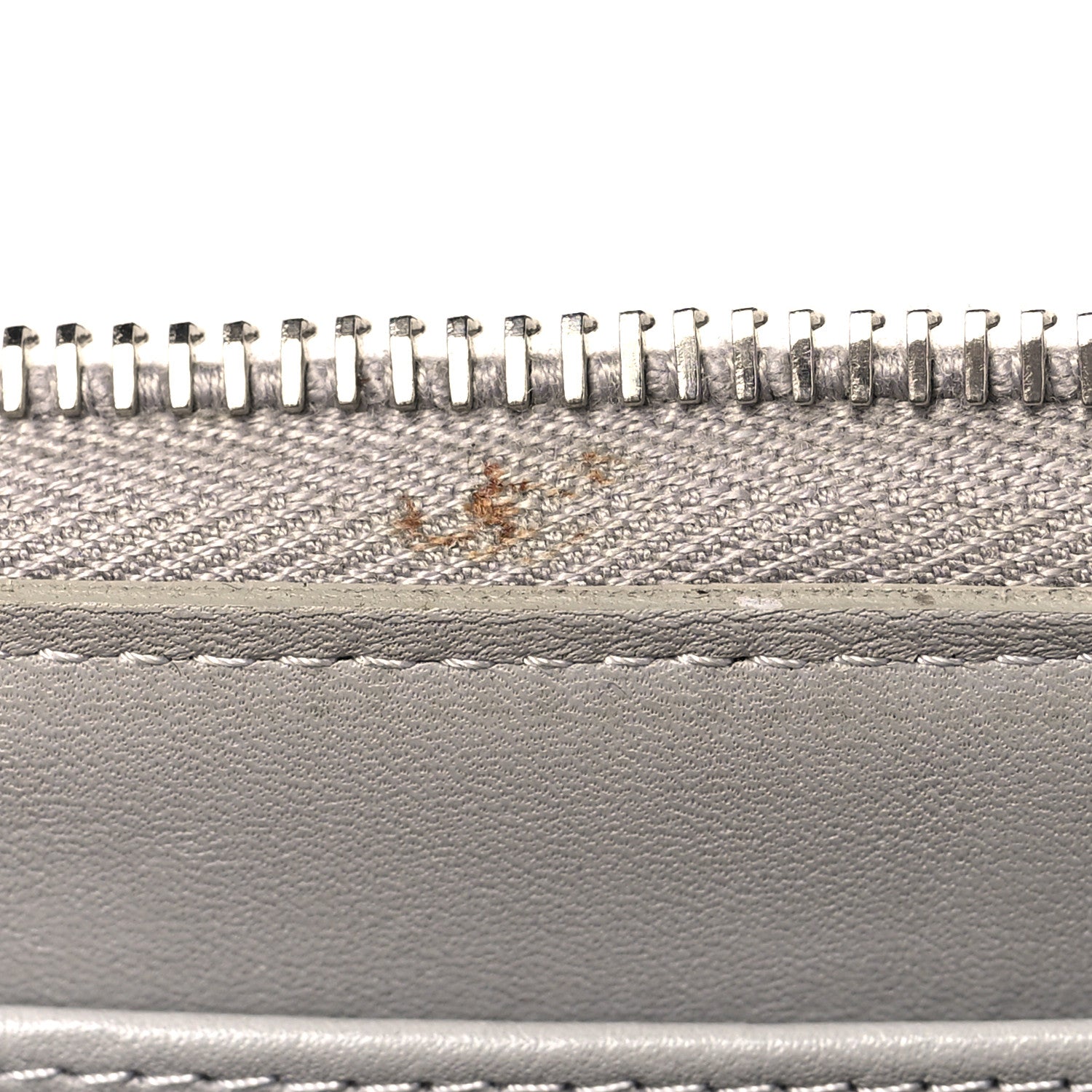 Chanel Caviar Quilted Large Gusset Zip Around Wallet Grey 11 of 15