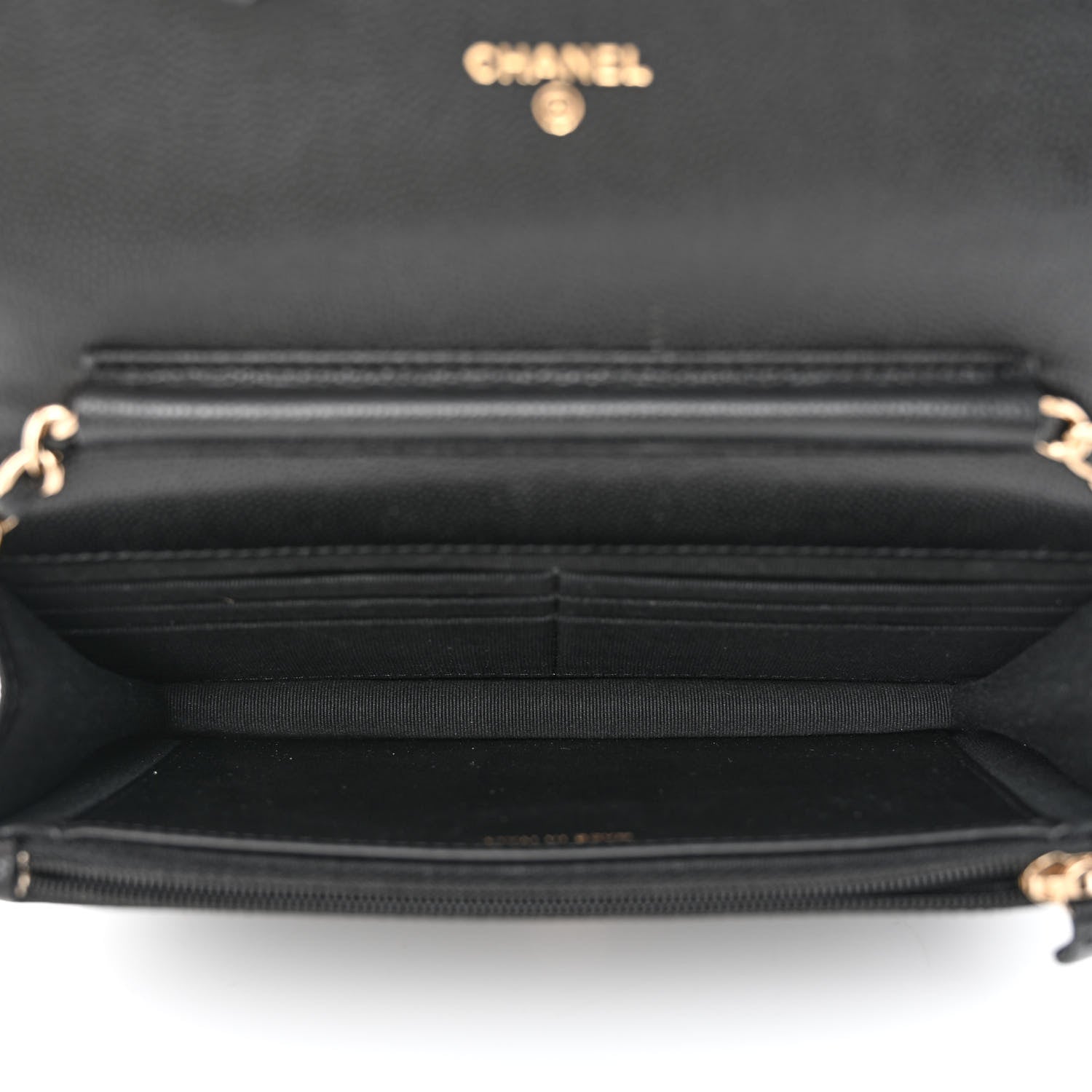Chanel Caviar Quilted Crystal CC Wallet On Chain WOC Black 5 of 11