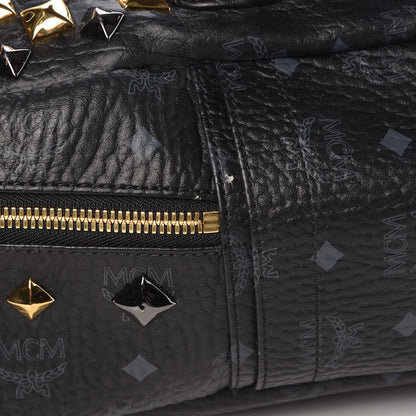 MCM Visetos Studded Medium Stark M Backpack Black 10 of 15