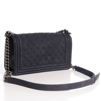 Chanel Suede Calfskin Medium Boy Flap Grey 3 of 8