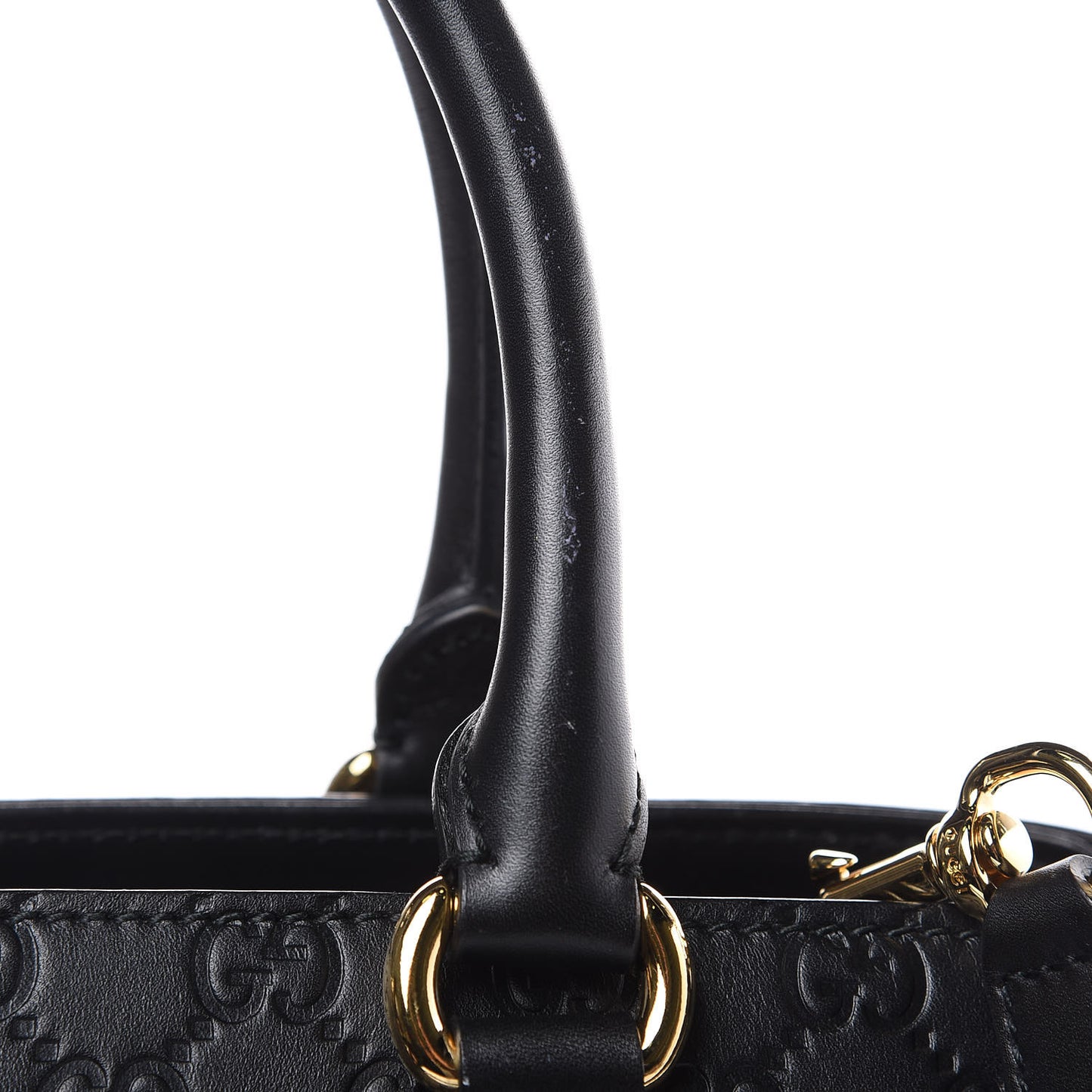 Soft Guccissima Signature Top Handle Tote Bag Black