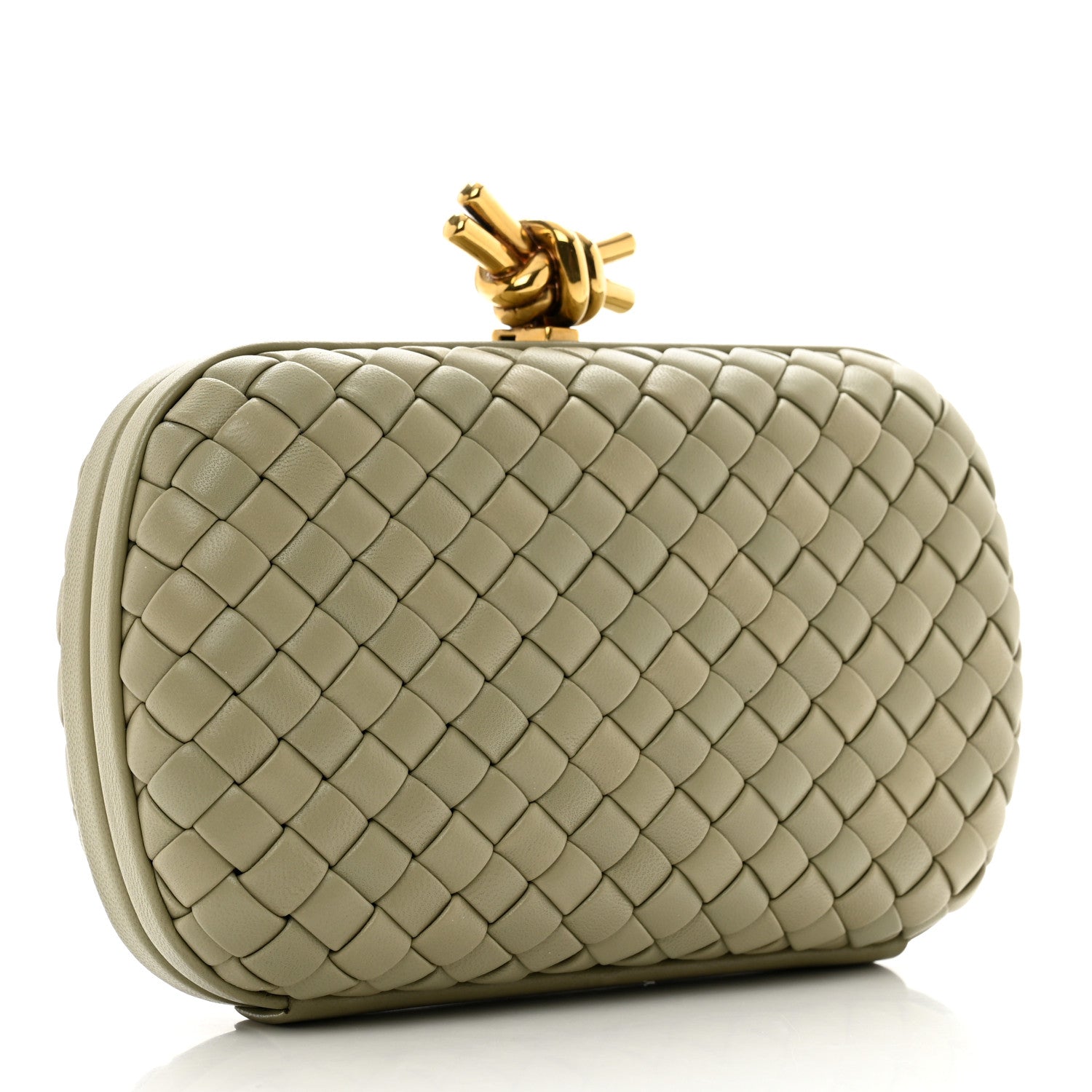 Bottega Veneta Intrecciato Minaudiere Knot Clutch Travertine 3 of 6