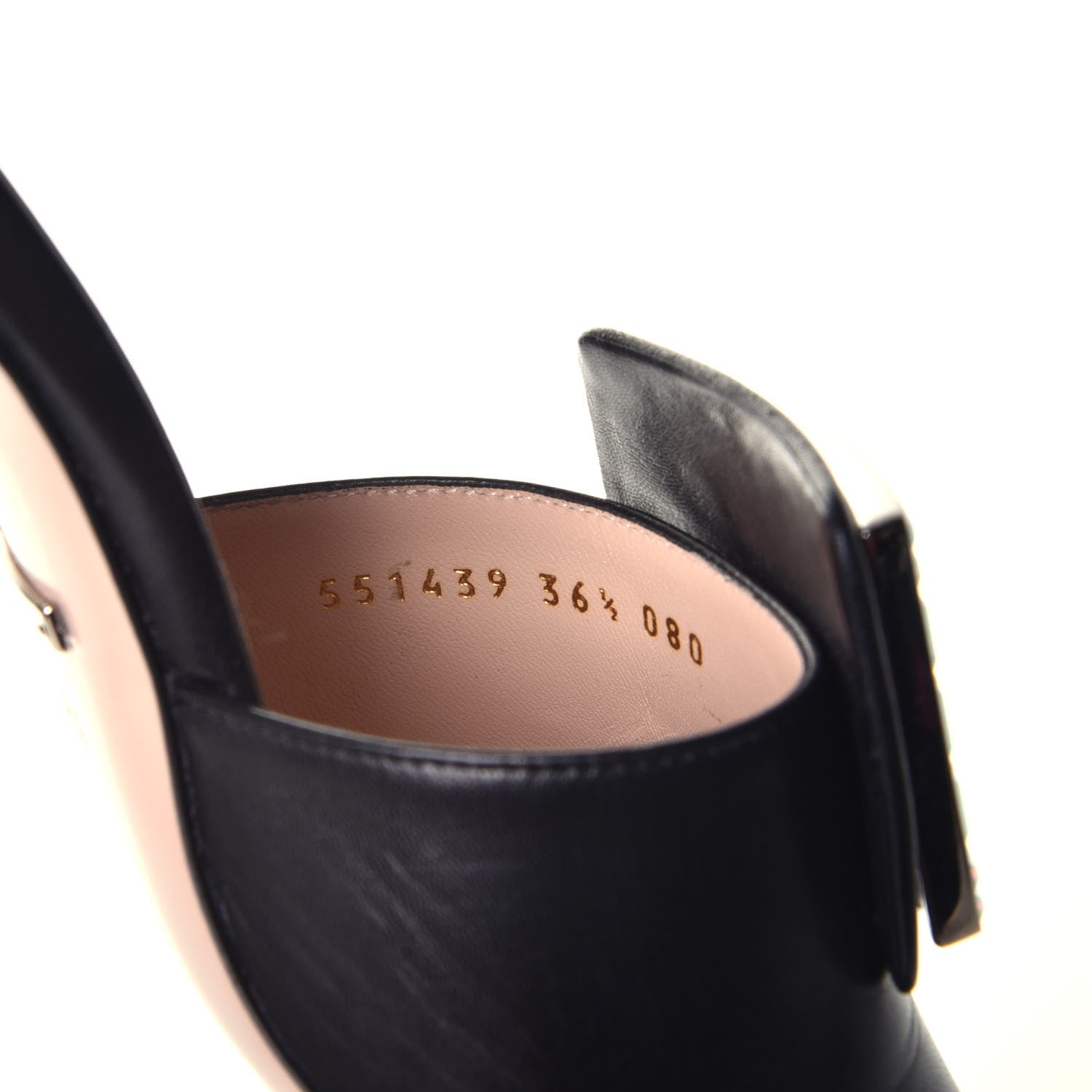 Gucci Malaga Kid Crystal Square G Madelyn Mules 36.5 Black 8 of 9