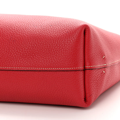 Moynat Taurillon Blush Calfskin Reversible Tote Ocean Red 15 of 18