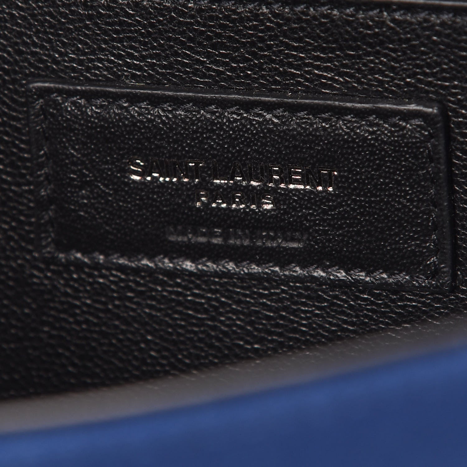 Saint Laurent Canvas Embroidered Stars Small Monogram Kate Satchel Blue Bianco 8 of 9