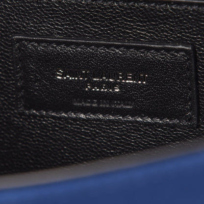 Saint Laurent Canvas Embroidered Stars Small Monogram Kate Satchel Blue Bianco 8 of 9