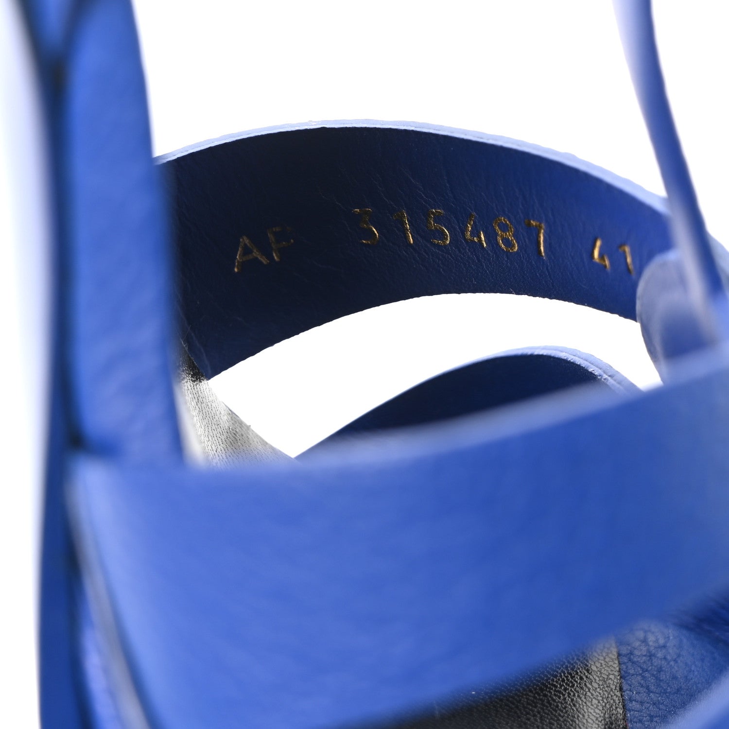 Saint Laurent Calfskin Tribute 105 Platform Sandals 41 Blue 41 Blue 9 of 10