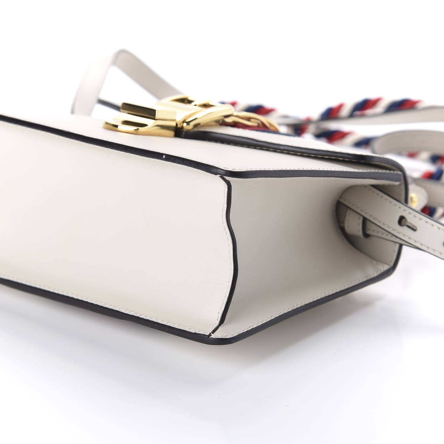 Gucci Calfskin Mini Sylvie Top Handle Bag White 7 of 10