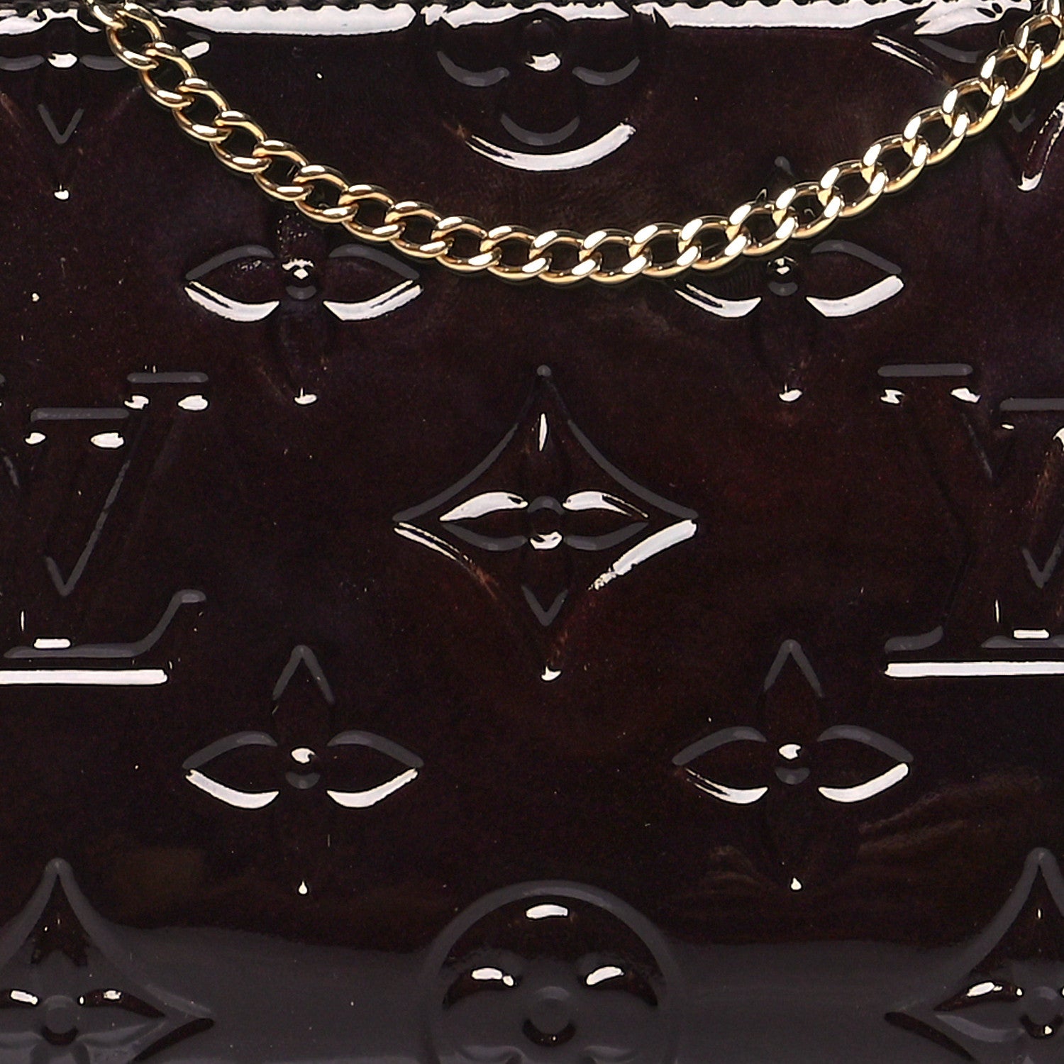 Louis Vuitton Vernis Monogram Mini Pochette Accessories Amarante 8 of 11